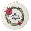Elk Deer Cross Stitch Set Flower Garland Embroidery Set Christmas Embroidery Kit  Beginner