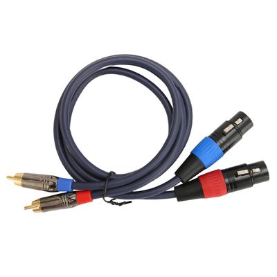 Двойной кабель XLR-RCA, профессиональный позолоченный разъем 24K, 2 гнезда XLR на 2 штекера RCA, HiFi Sound