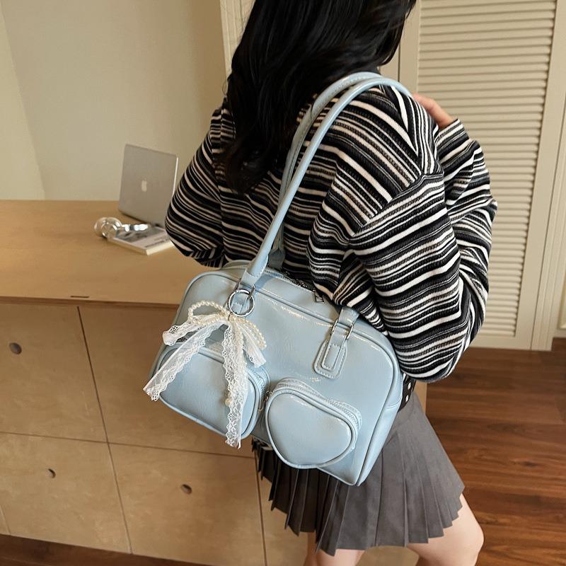 Популярная сумка женская большой вместимости новая летняя универсальная на плечо подмышку сумка для поездок сумка-боулинг