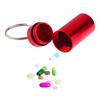 Small Tablets Holder Pill Case First Aid Container with Key Ring Key Chain