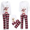 Christmas Men Long Sleeve Tops+Plaid Print Pants Family Clothes Pajamas