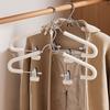 5Pcs No Trace Clothes Hanger Stackable Non-Marking Hanger Sponge Underwear Drying Rack  Closet