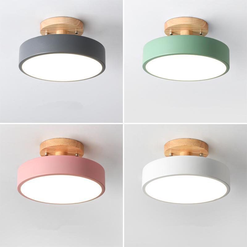 IRALAN Nordic Round Led Ceiling Light Lustre Light Ceiling Lamp Home Bedroom Lighting for Study Corridor Home Decor Fixtures