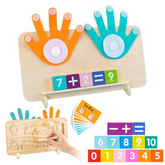 Детская арифметическая игрушка для счета с гибкой рукой, деревянный блок с цифрами, детская дошкольная обучающая игрушка для малышей, мальчиков и девочек, обучающие математические манипуляции