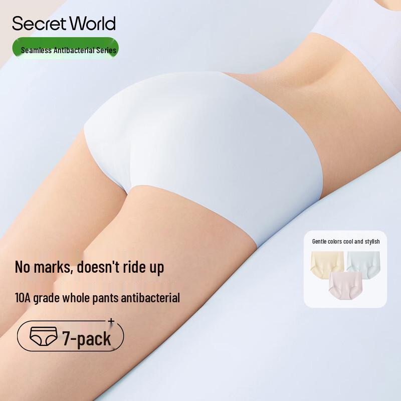 SecretWorld Women's Cotton Crotch Antibacterial Seamless Underwear