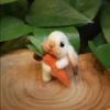 1 шт/2 шт войлочный вислоухий кролик с морковкой мини игольчатый валяный плюшевый кролик ручной работы из войлока животное для пасхального украшения