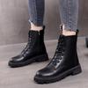Fashion Winter Leather Women Winter Boots Thick Wool Warm Women High-heeled Genuine Boot High-quality Female Snow Boots Women Shoes
