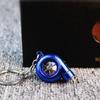 Electric Mini Turbo Turbocharger Keychain Spinning Turbine Key Chain Pendants