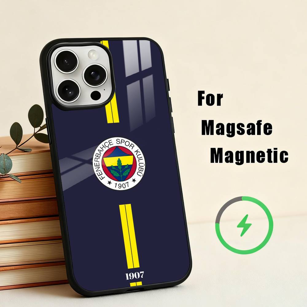 Крутой чехол для телефона с узором Т-Турция-Y Фенербахче-Э-N Для iPhone 17, 16, 15, 14, 13, 12, 11 Plus, С крышкой для магнитной беспроводной зарядки