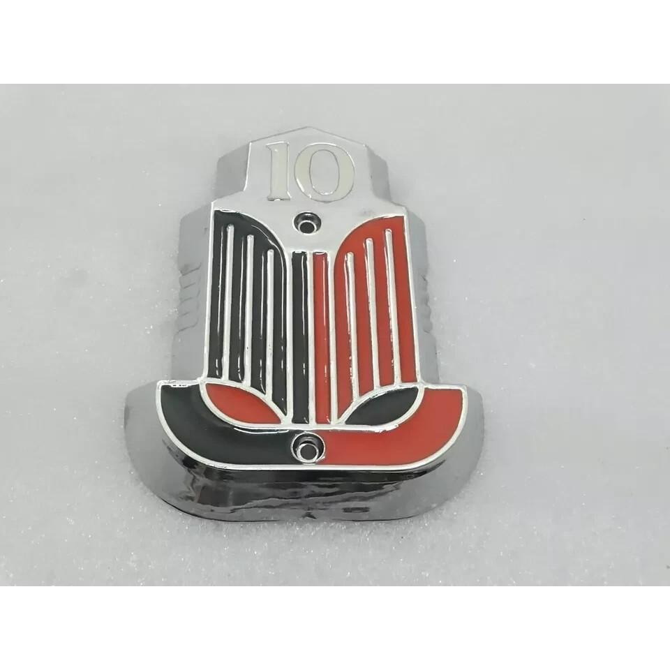 Vintage Standard 10 Car Bonnet Red/Black Emblem/Badge/Logo Chromed PLASTIC |Fit