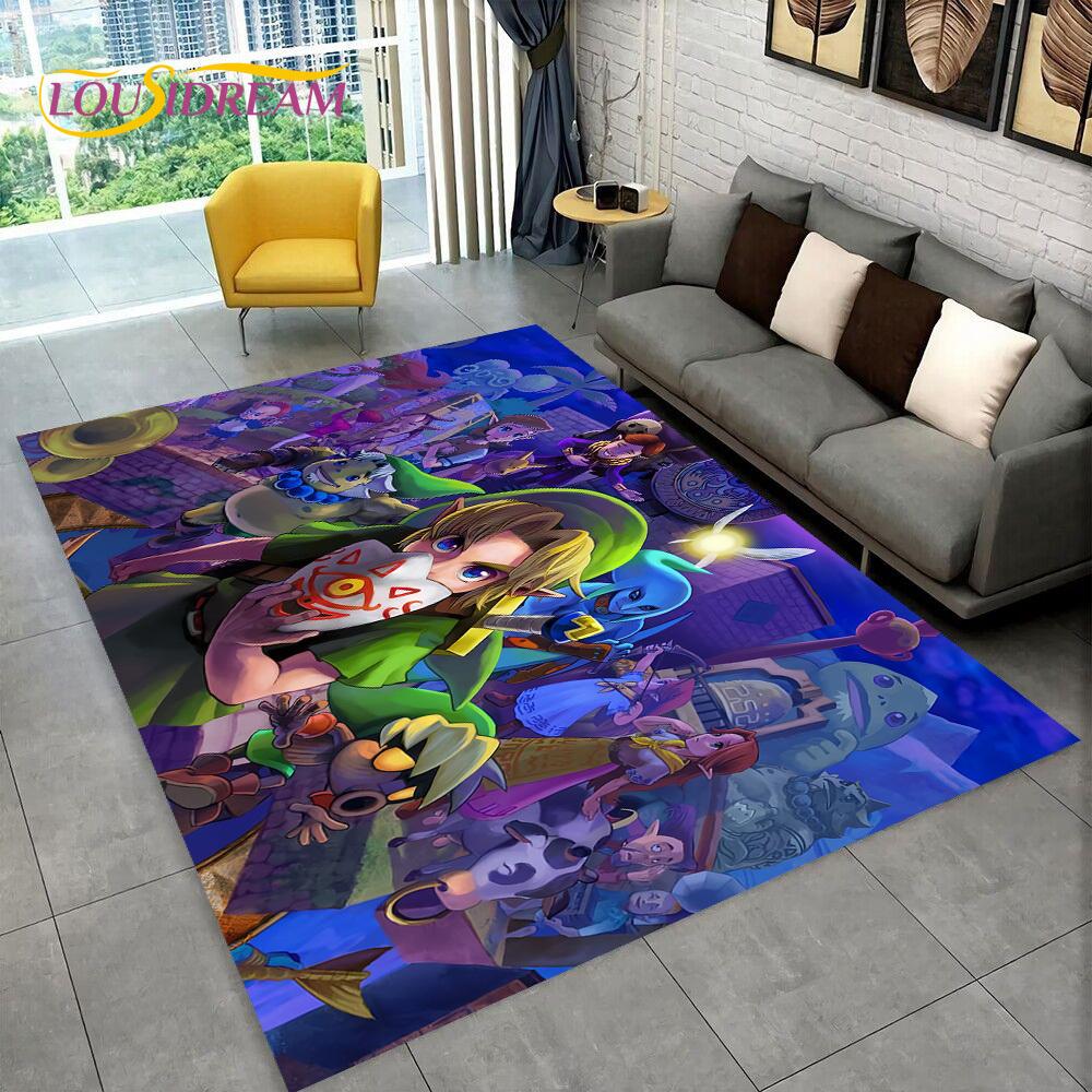 3D Z-Zelda 2 Link Game Gamer Rug Carpet for Living Room Bedroom Home Decor,Floor Mat Non-slip Decoration for Sofa Doormat Gift