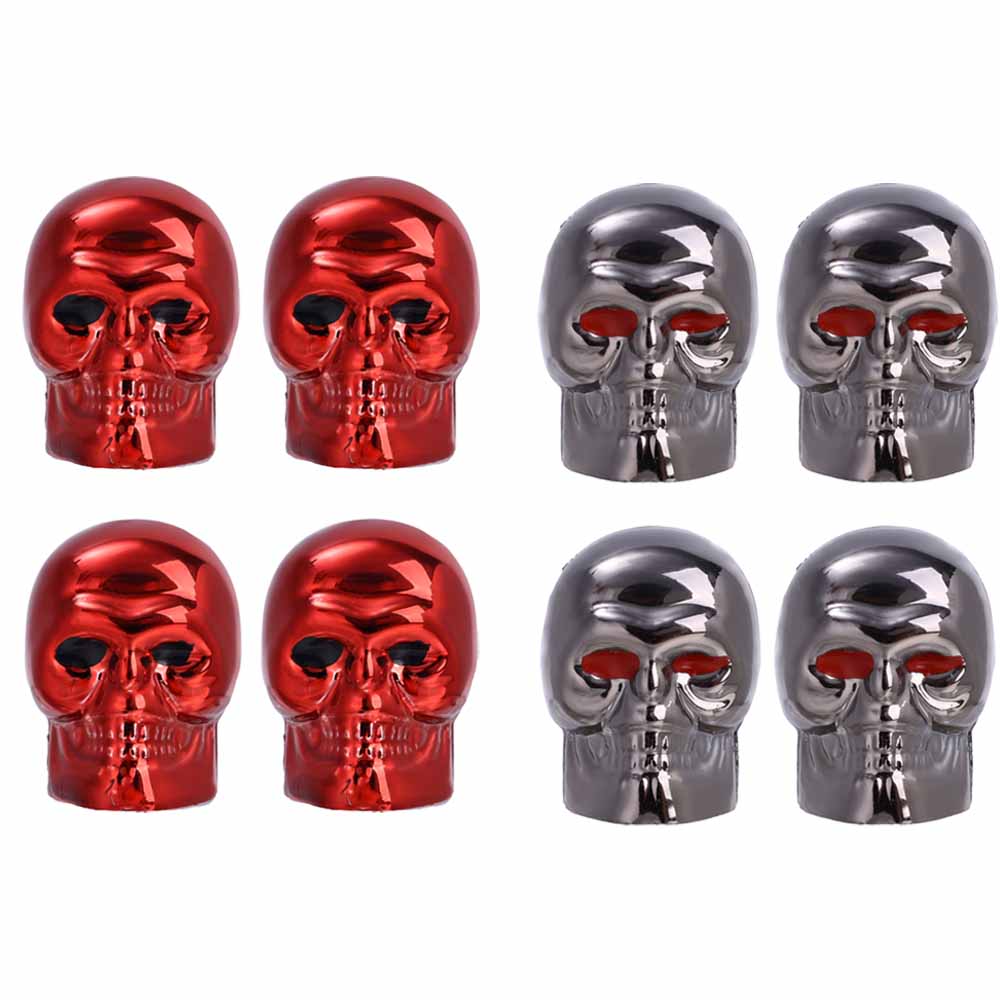 Крышка клапана автомобиля в виде черепа, колеса мотоцикла, шины, антикоррозийный медный сердечник, декоративная крышка штока клапана Шредера