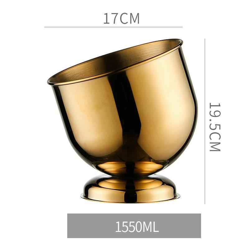 Шампанское, охлажденное вино, пиво, красное вино, куб, бар, КТВ, ведро с двумя ручками, золотое, золотое, толстое, с головой тигра, ведро для льда, шампанское