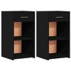 Maison Exclusive - Tables de chevet 2 pcs noir 35x34x65 cm bois d’ingénierie