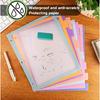 HABGP 2 Set 8 Tab Binder Dividers for 3 Ring, Plastic Binder Dividers with Tabs Letter Size Multicolor, Pastel Colors 3 Hole Punch Clear Page Folder