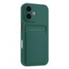 For iPhone 16 Plus Case Flexible TPU Phone Cover with Back Card Slot