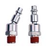 2PCS Male Thread Air Hose Fittings 1/4in NPT Swivel Air Plug Pneumatic Tools