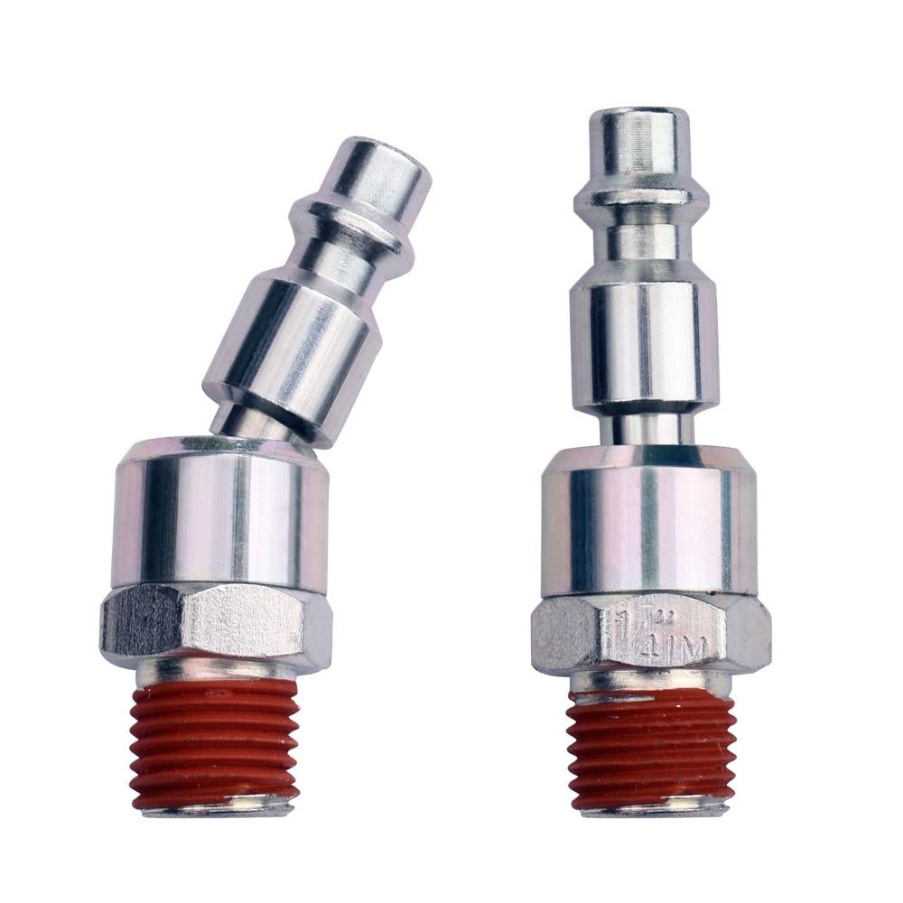 2PCS Male Thread Air Hose Fittings Flexible Swivel Air Plug Swivel Coupler and Plug Pneumatic Tools