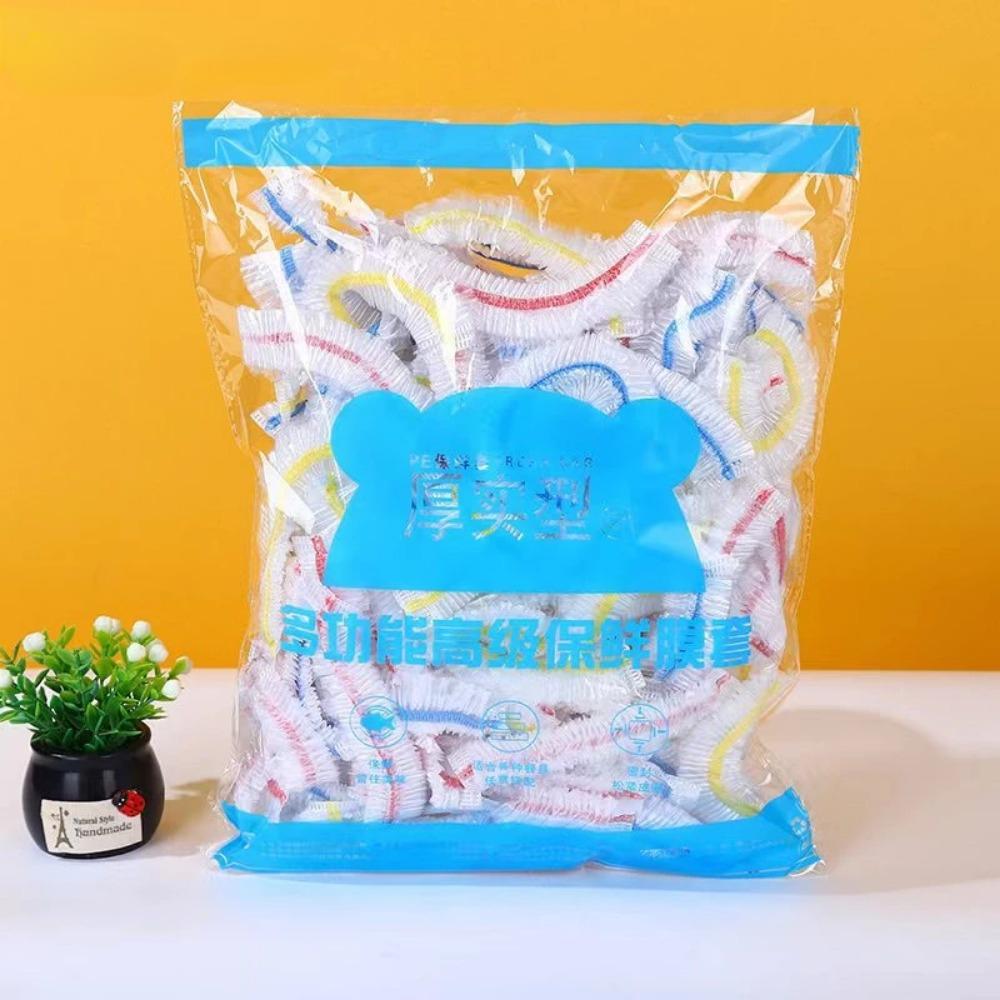 100/200/500Pcs Disposable Food Cover Grade Fruit Vegetable Storage Bag Plastic Wrap Elastic Food Lids for Kitchen Fresh Keep Bag