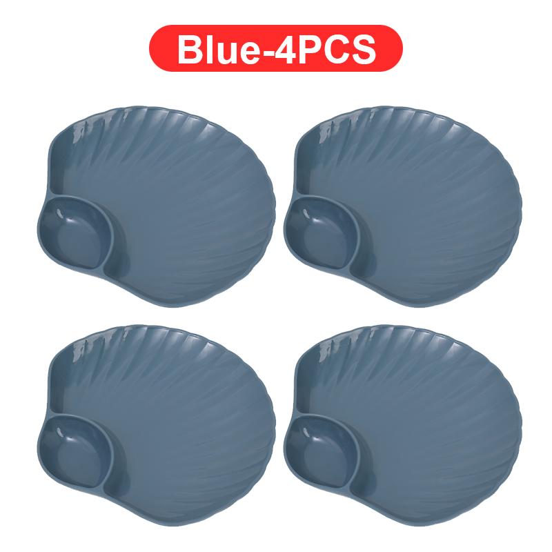 Креативная форма для ракушек Пластиковые тарелки для пельменей с уксусными дисками Суши Картофель фри Завтрак Сухофрукты Косточки Плевательные блюда Посуда