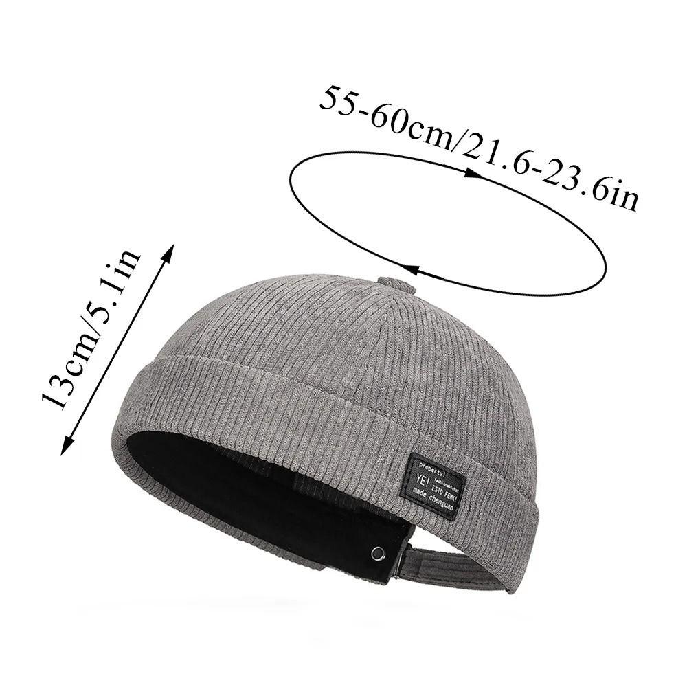 Adjustable Brimless Skullies Cap Cotton Hip Hop Hats New Landlord Docker Cap Women Men
