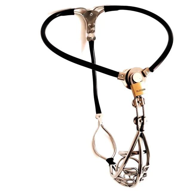 Manyjoy Male Invisible Stainless Steel Chastity Belt Hollow Cock Penis Cage Sleeve Anus Hole Breathable Panties BDSM Sex Toy Men