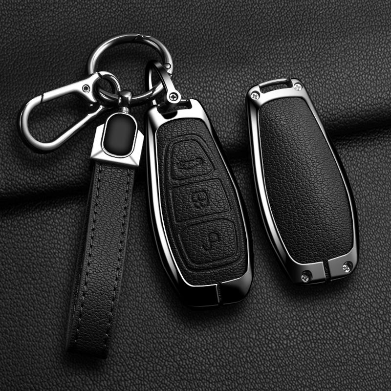 Alloy Style Car Key Case Cover Shell Fob for Ford Fiesta Focus 3 4 MK3 MK4 Mondeo Ecosport Kuga Focus ST