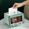Креативный органайзер, украшение для влажных салфеток, ретро-модель радиоприемника, настольный держатель для бумаги, винтажный диспенсер для хранения салфеток