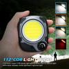 2000 MAh LED  Mini Work Light with Magnetic Portable Rechargeable Keychain Lamp 4 Light Color for Auto Repair Camping Torch Hook
