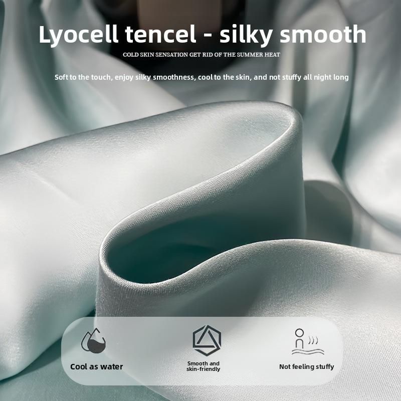 100 Tencel Pillowcases Summer Ice Silk Pillowcases Silk Pillowcases 48X74cm Adult Pillow Towels