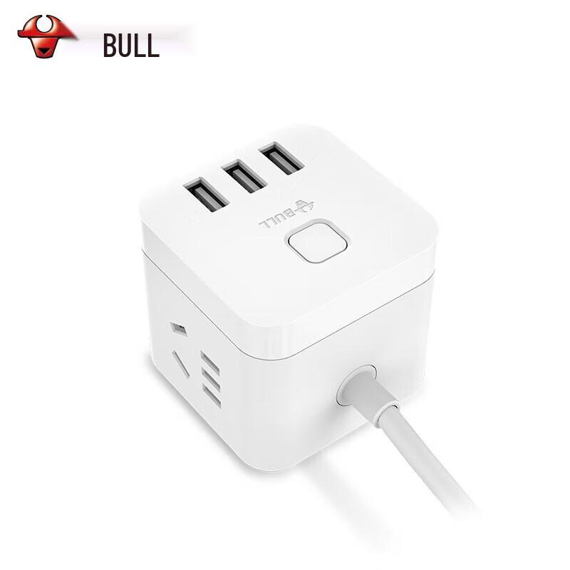 BULL Интегрированная кубическая удлинительная розетка, штепсель CN (адаптер в комплекте)