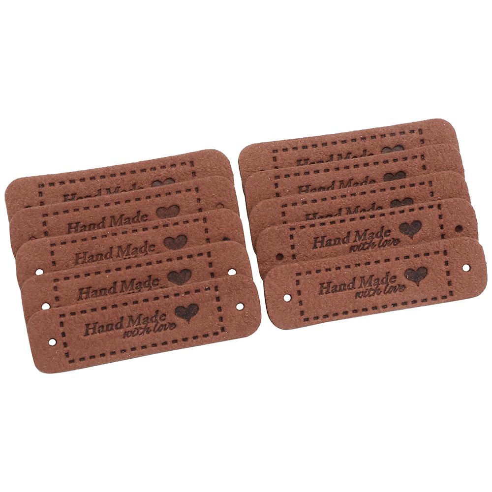 20PCS DIY Hats Bags Sewing Accessories Clothes Tags Label Garment Labels Hand Made With Love