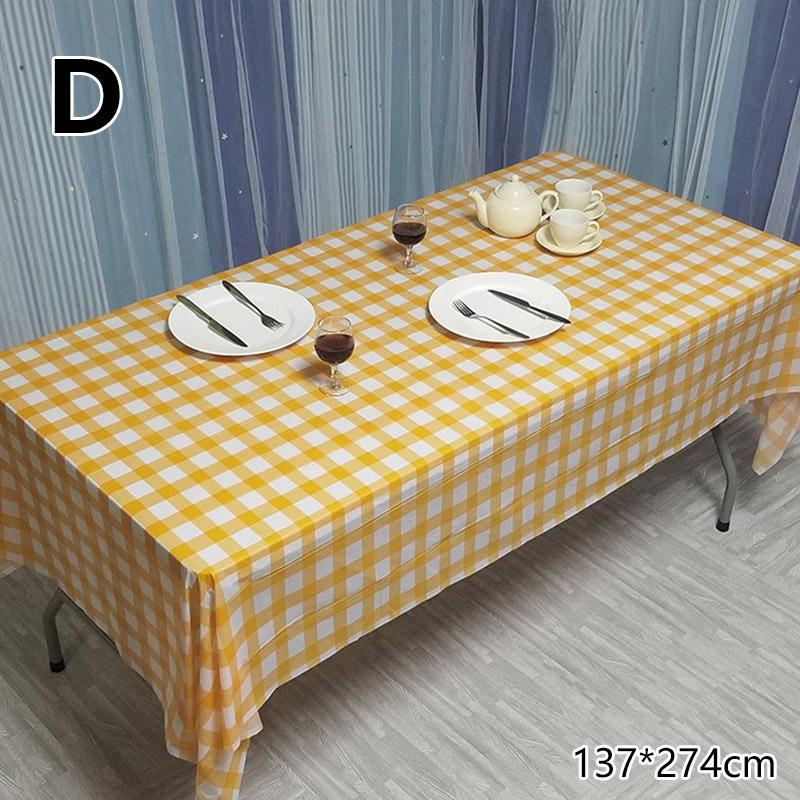 1PC Oil Proof Waterproof Party Supplies Table Cover Tablecloth Table Cloth Plastic Disposable Birthday Party Baby Shower