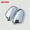 SKTOO For 2004-2012 Peugeot 307 CC SW 407 Door Side Wing Mirror Chrome Cover Rear View Cap Accessories 2pcs Per Set Car Stying