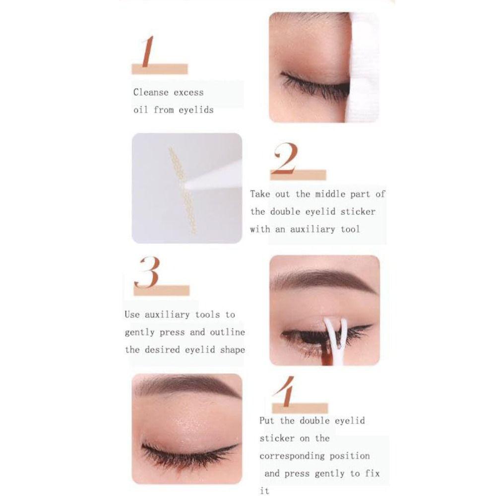 Glue-Free Invisible Double Eyelid Sticker Self Adhesive Eye Lift Tape Big Eyelid Tape Sticker  Eyes