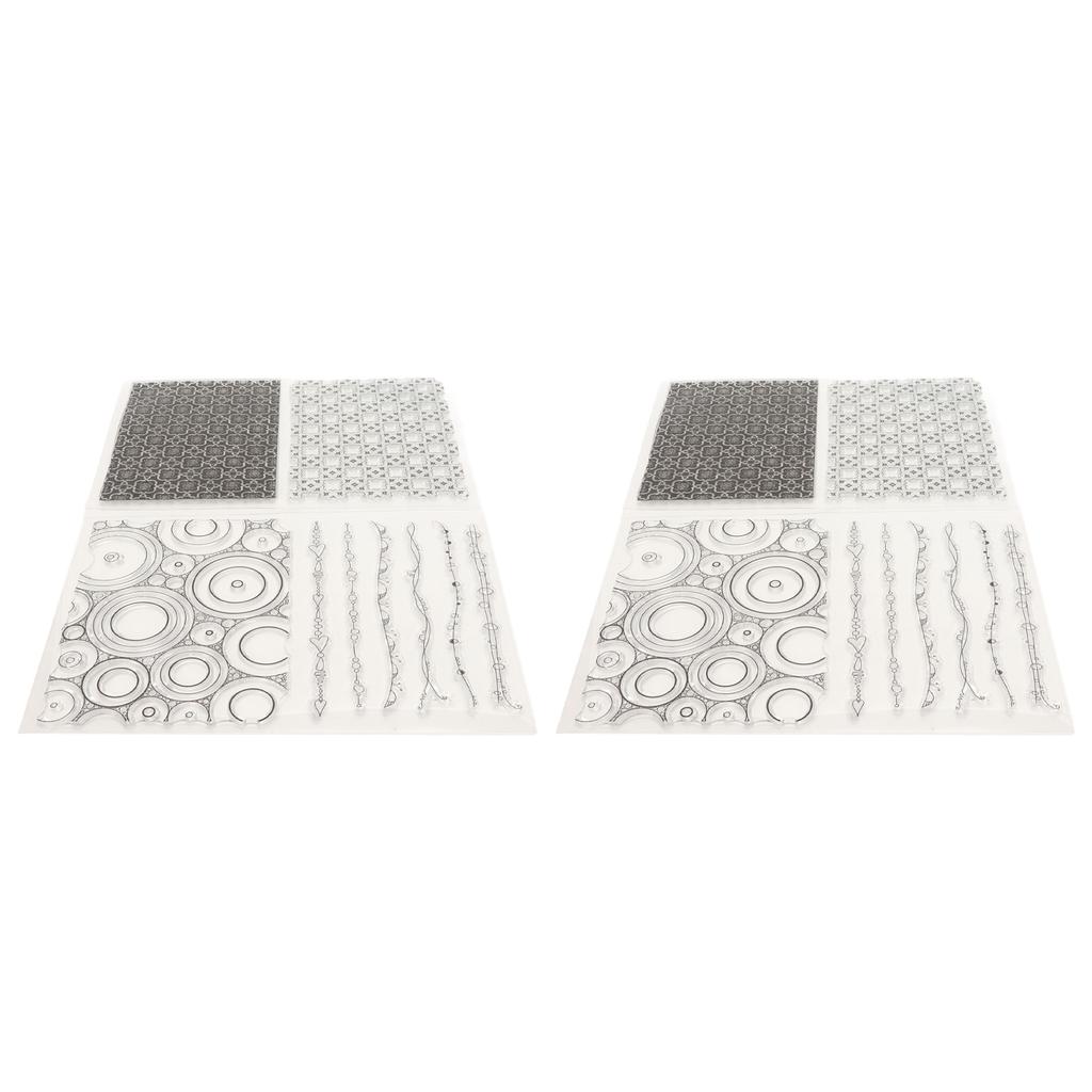 4 шт. Прозрачные штампы Интересный многоразовый материал Прозрачный внешний вид Тиснение Scr