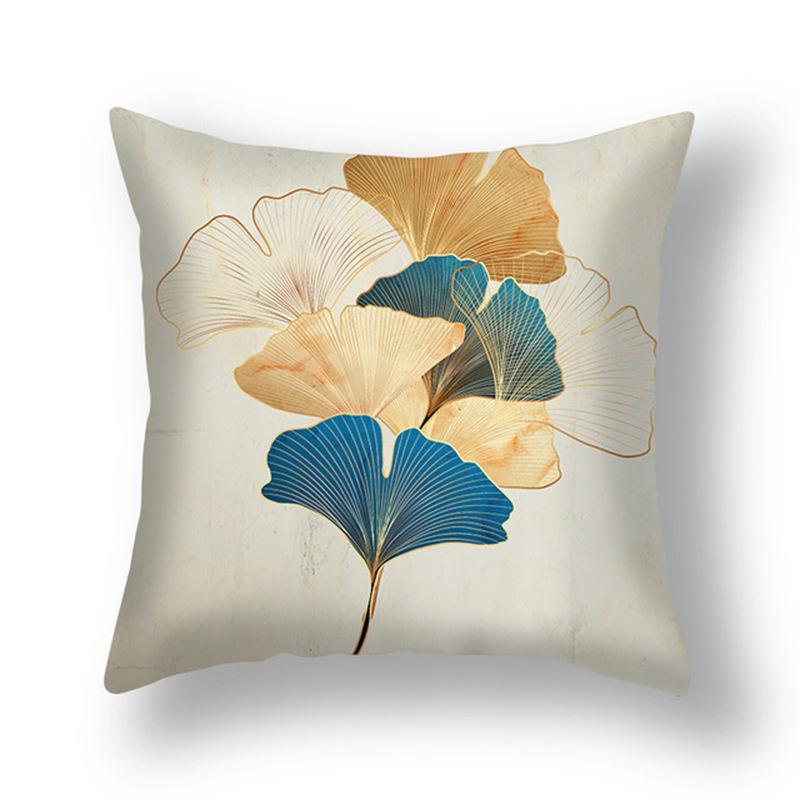 Ginkgo Biloba Series Simple Home Pillow Cover Living Room Sofa Car Square Linen Cushion