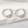 Round Link Chains Hoop Earrings for Women Gold Silver Color Female CZ Small Ear Buckle Bridal Wedding Daily Party Jewelry Gifts