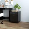 VidaXL Cabinet On Wheels Black 45x38x54 Cm Chipboard