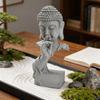 Статуэтка медитирующего Будды Декор для дома и офиса Скульптура для медитации Коллекционный орнамент из смолы Для создания спокойной атмосферы Подарок P9YB
