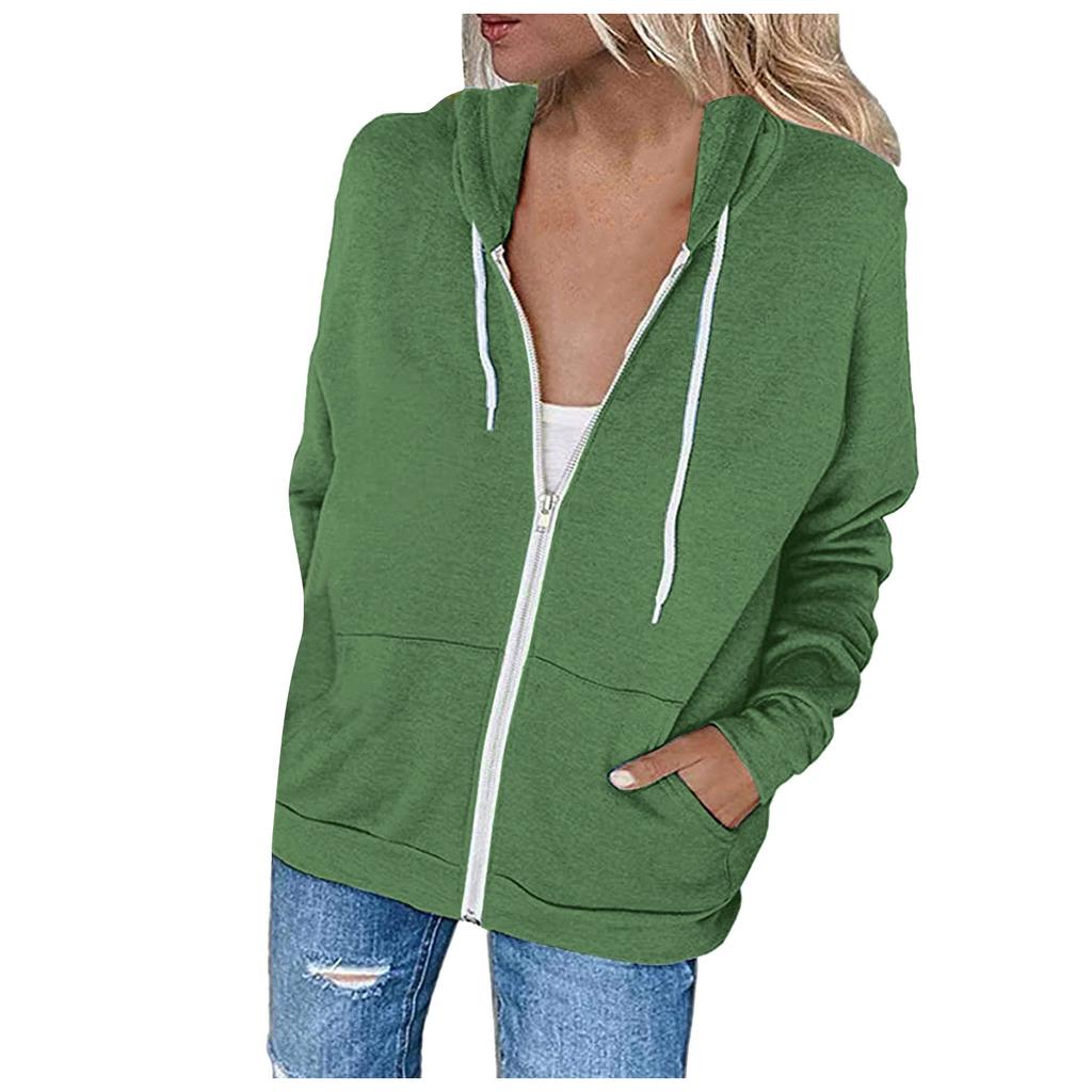 Lightweight Zip Up Hoodies For Women Hooded Sweatshirts Long Sleeve Thin Jacket With Zipper Cardigan