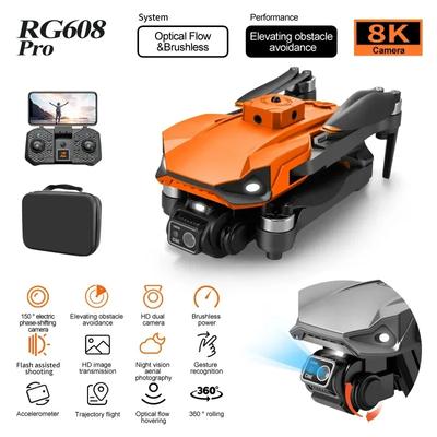 Новый RG608PRO БПЛА ESC HD с двойной камерой FPV WIFI позиционирование для предотвращения препятствий вертолет с дистанционным управлением квадрокоптер бесщеточный двигатель подарочная игрушка