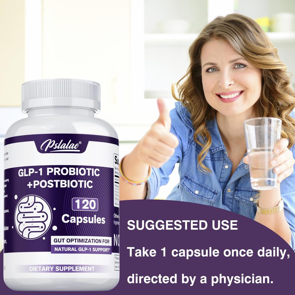 Probiotic & Postbiotic Blend for Natural GLP-1 Support —Supports long-term metabolic health at the gut level
