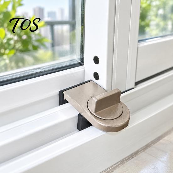 Alloy Window Stopper Sliding Lock, Door Security for Child Safety, Balcony Protector Wedge Home Doors and Windows Universal Track Lock