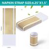Gold Napkin Bands, Paper Napkin Rings Self Adhesive,Silverware Wraps Bands,Table Setup Wedding Event Party Supply,200 Pcs/Gold,NB-200-1Gold