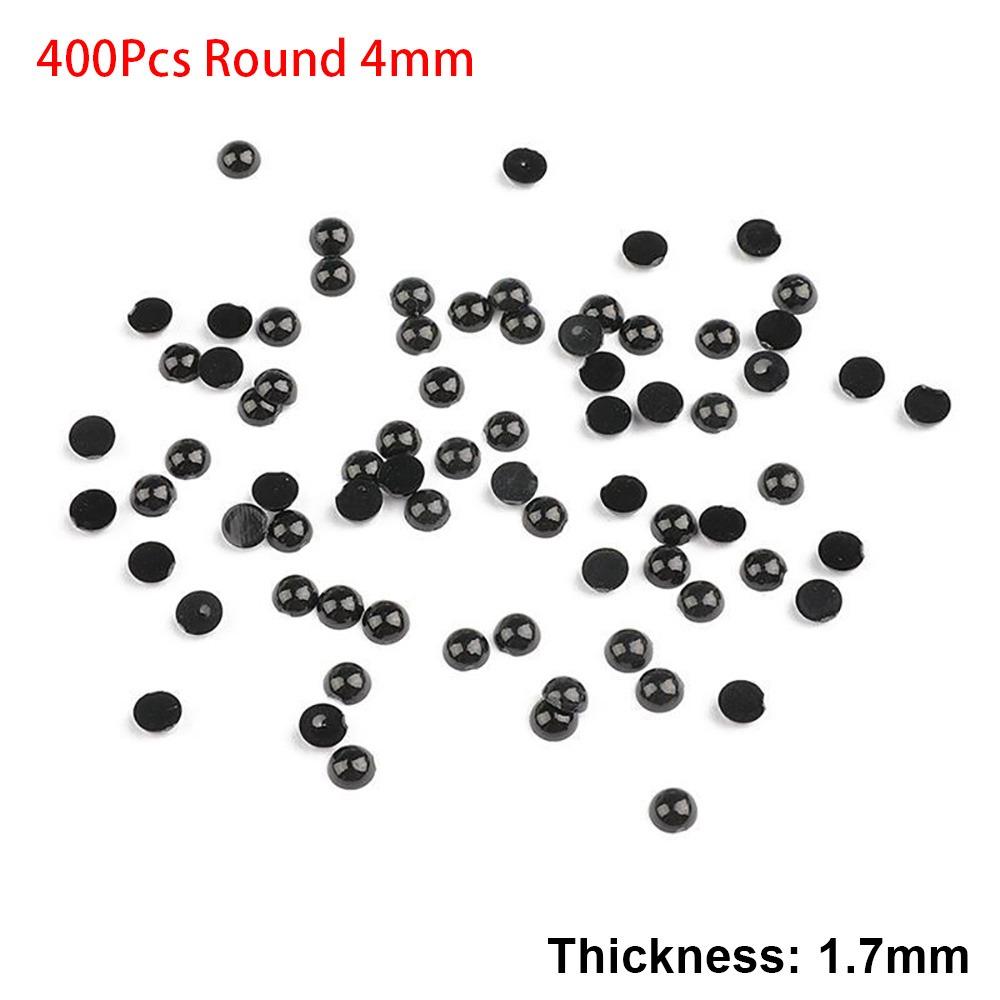 100-500Pcs New 3-8mm Half Round Beads Black Round Plastic Eyes Accessories DIY Crafts Eye Bead Children