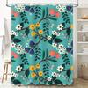 Яркая Цветочная Шторка для Душа Водонепроницаемая Ткань Декор для Ванной Комнаты Синий Зеленый Желтый Красный Белый Цветочный Рисунок Коврик для Ванной Покрытие Размер 180x