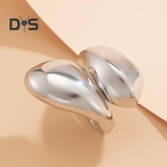 Женское кольцо в стиле хип-хоп, крупное, нестандартное, глянцевое, витое кольцо, каплевидное, сплавное, плиссированное кольцо, модные аксессуары