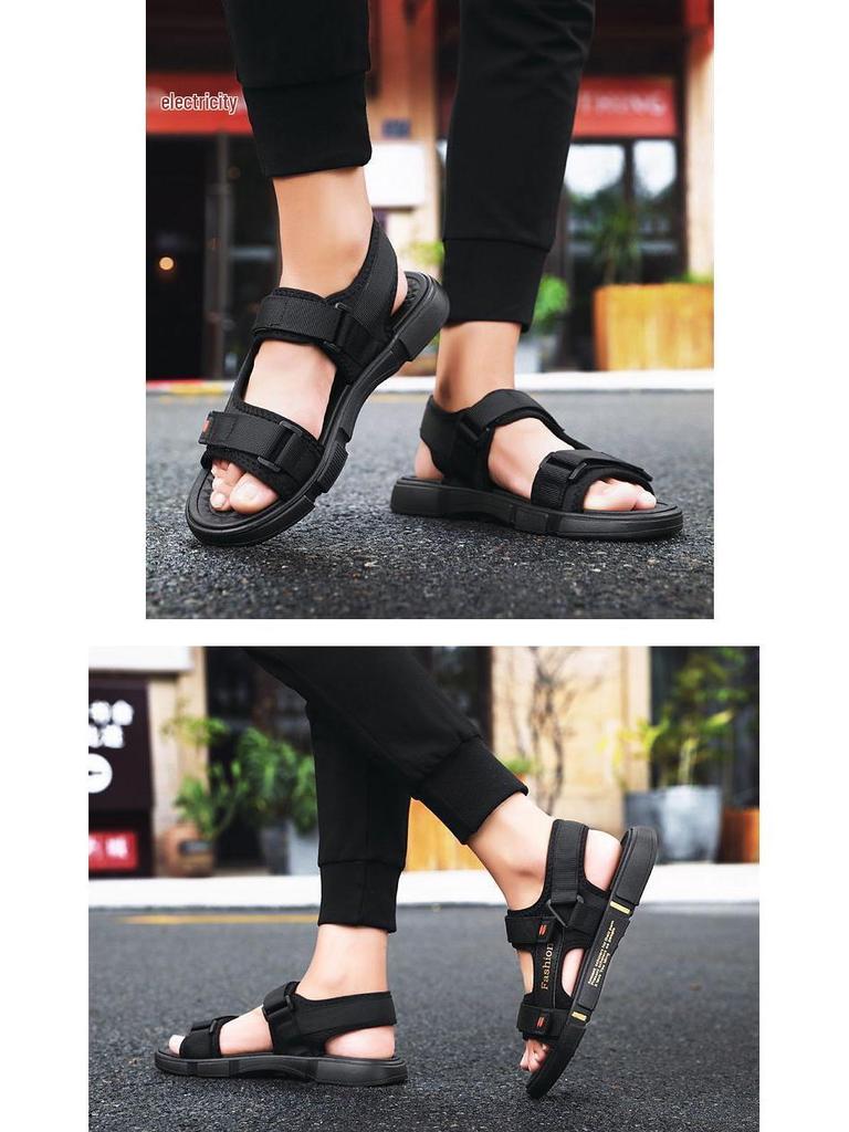 Летние сандалии: Нескользящие, Устойчивые к запаху, Износостойкие Спортивные Пляжные Туфли на липучке