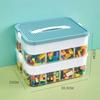 Building Blocks Toys Storage Box Compatible Organizer Kids Stackable Adjustable Storage Case with Handle Sundries Boxes